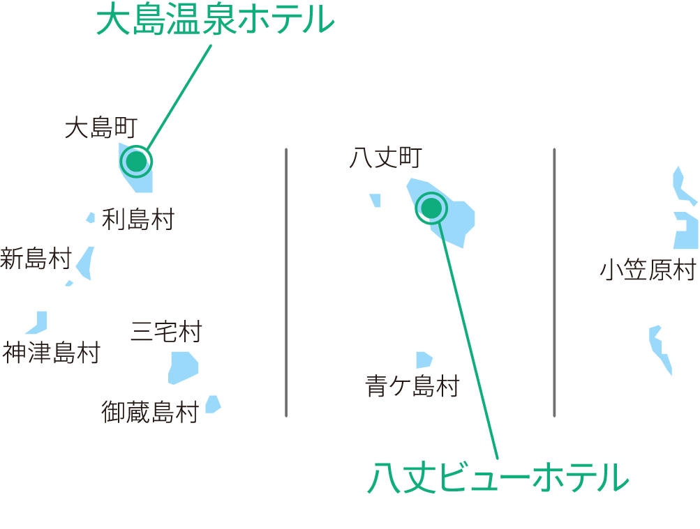島しょエリアの宿泊施設