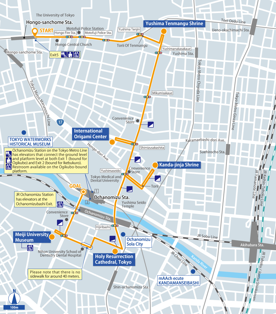 Yushima, Ochanomizu Detailed Map
