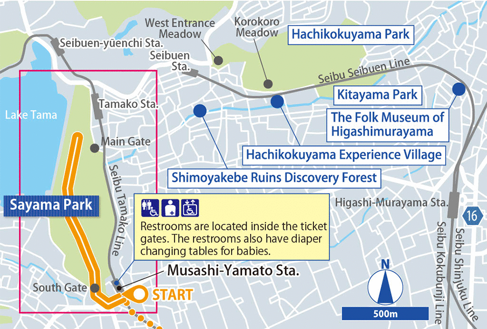 Koganei, Sayama Detailed Map