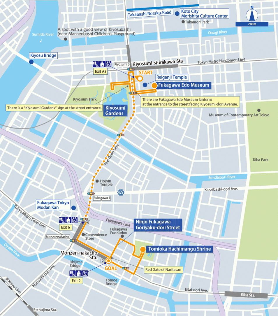 Fukagawa Detailed Map