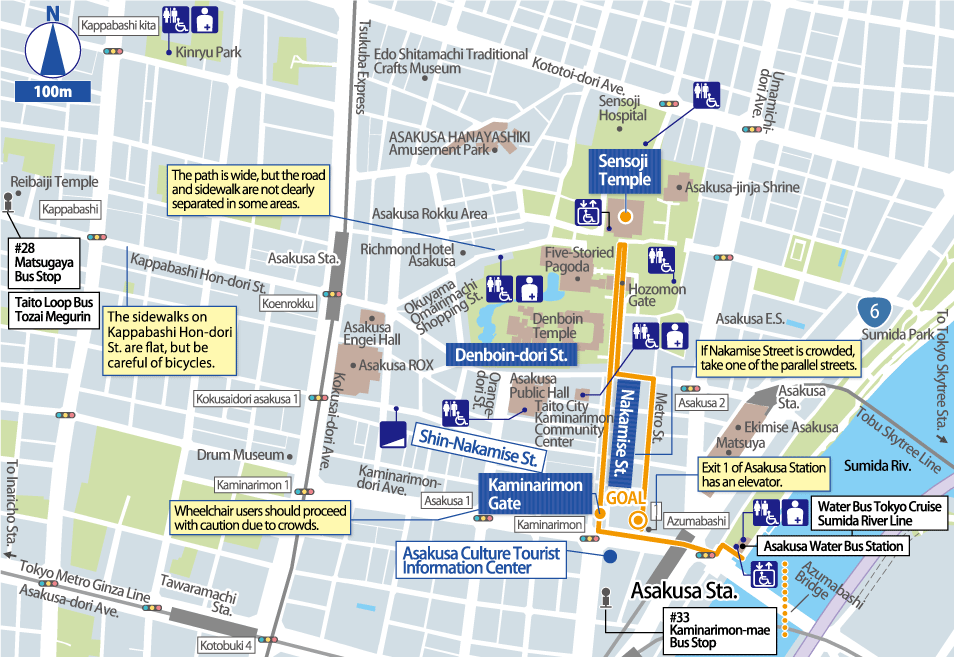 Hamamatsucho-Asakusa Detailed Map
