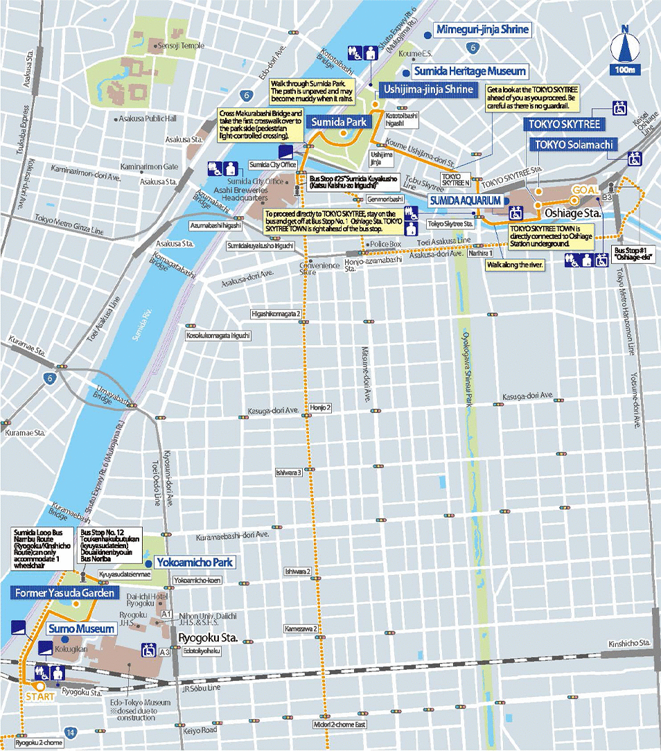 Ryogoku-Oshiage Detailed Map
