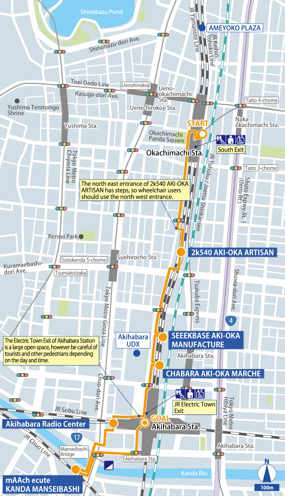 Okachimachi, Akihabara Detailed Map