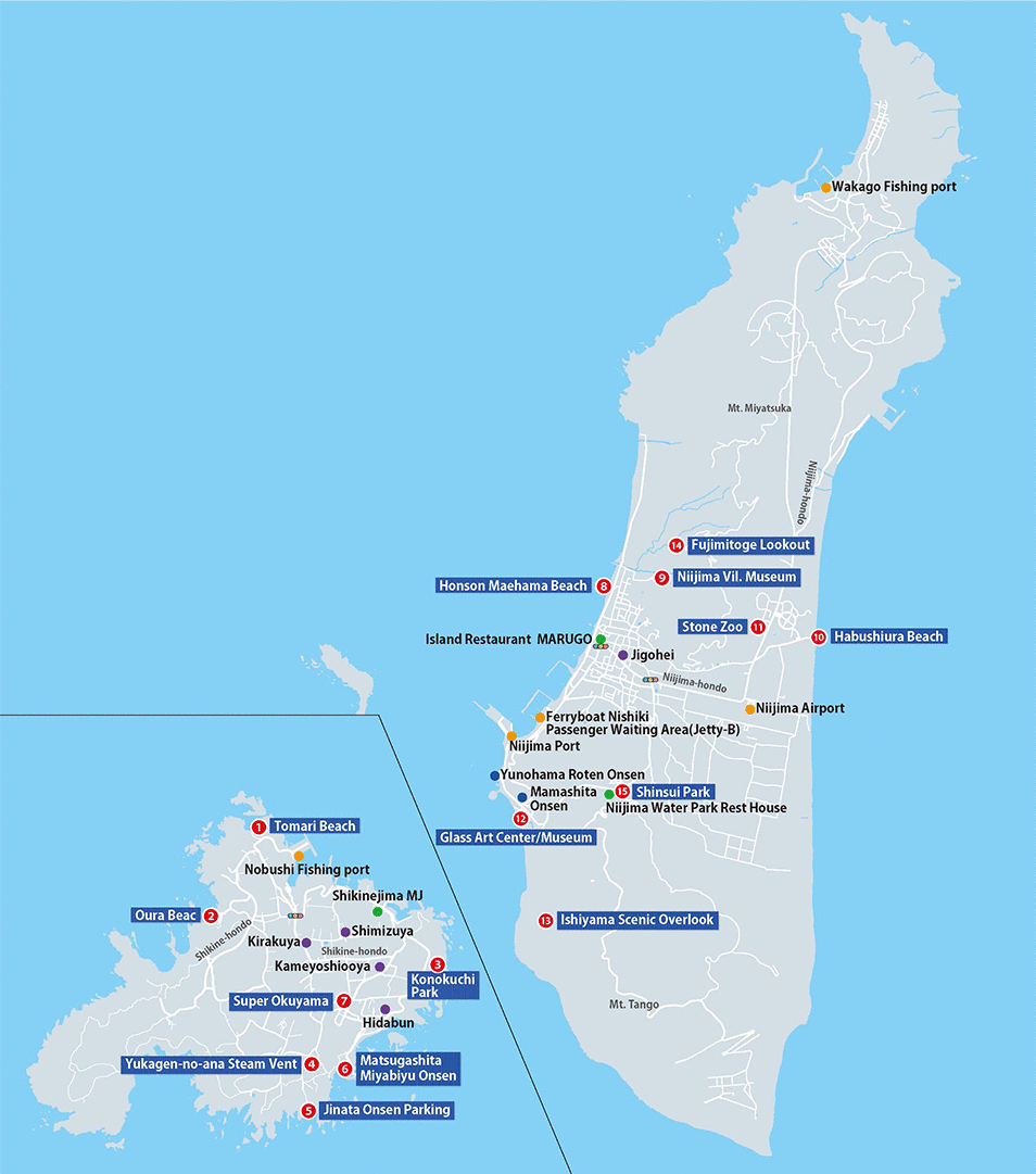 Niijima and Shikinejima Datailed Map1