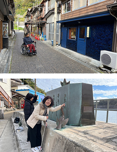波浮港の街並み
